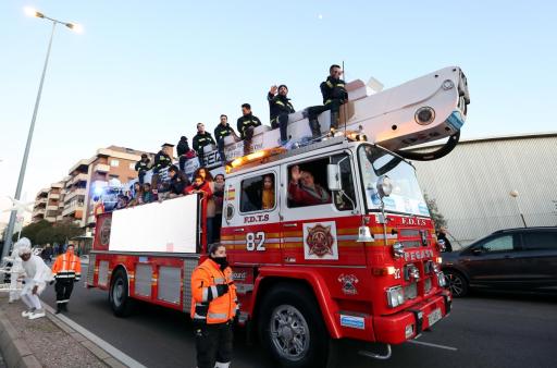 Camión de bomberos cabalgata de Reyes de Toledo