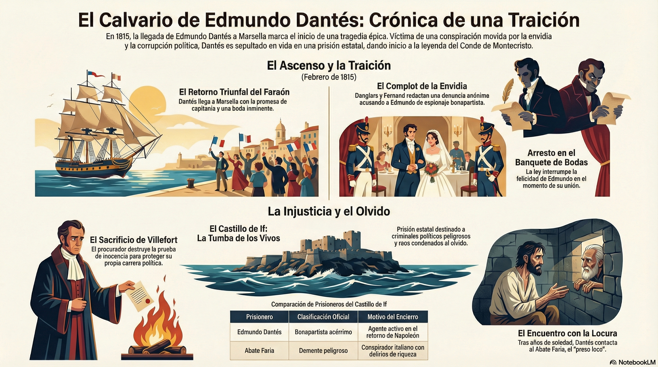 Infografia del comienzo de la trama
